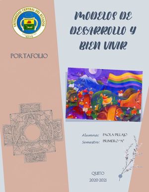 Portafolio Modelos de Desarrollo y Buen Vivir