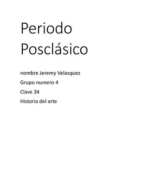 Periodo Posclásico