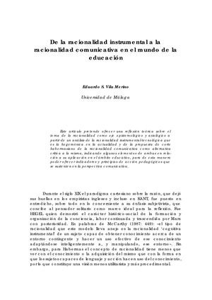 De La Racionalidad Instrumental