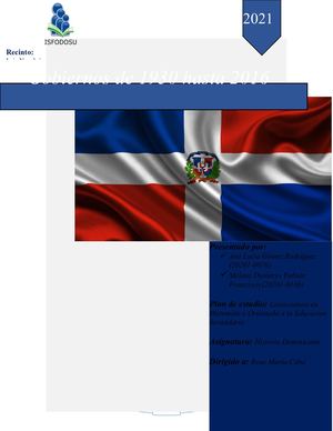 Gobiernos Desde 1930 Hasta 2016