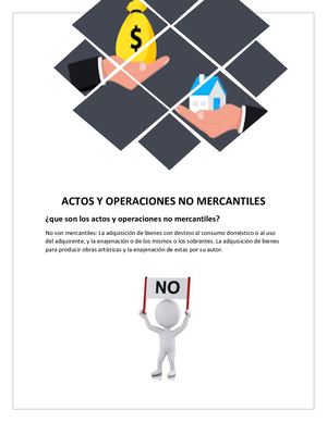 Actos Y Operaciones No Mercantiles
