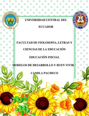 Portafolio De Modelos De Desarrollo Y Buen Vivir