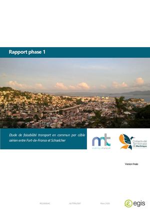 Etude De Faisablite Transport Aerien Par Câble Rapport Phase 1 Martinique