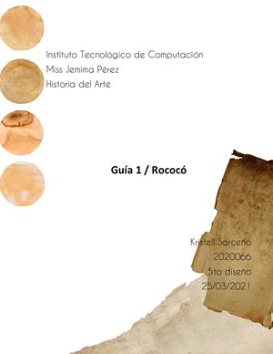 Sarceño Kristell Guía 1 Rococó