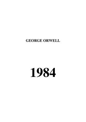 George Orwell 1984