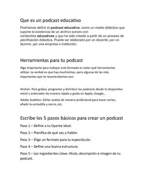Que Es Un Podcast Educativo