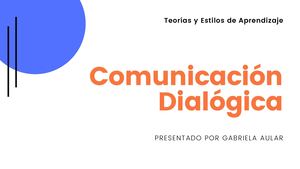 Presentación La Comunicación Dialógica Gabriela Aular