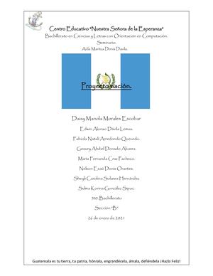 Seminario Proyecto Nacion