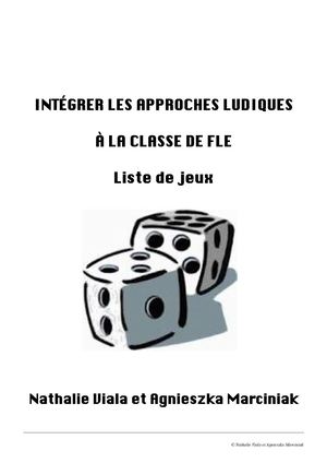 Intégrer Les Approches Ludiques Dans La Classe De Fle