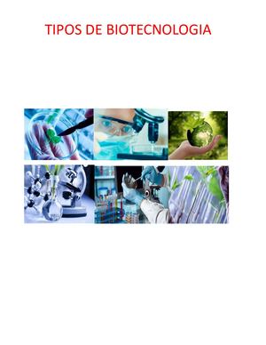 TIPOS DE BIOTECNOLOGIA
