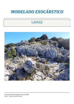 04 Modelado Exocárstico, Lapiaz