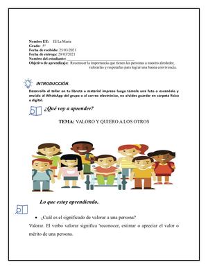 Valoro Y Quiero A Los Otros