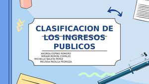 Clasificacion De Los Ingresos Publicos