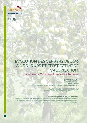 Mémoire verger et pommé sophie noury 2019