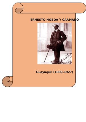 Poemario De Ernesto Noboa Y Caamaño