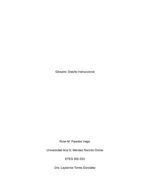 Glosario - Diseño instruccional