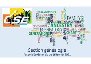 Section Généalogie Ag 2020 2021