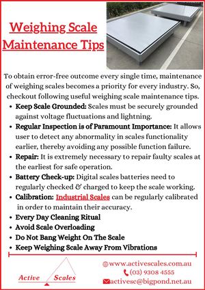 Weighing Scale Maintenance Tips