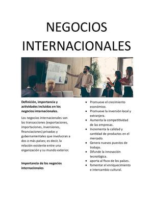 Negocios Internacionales Revista