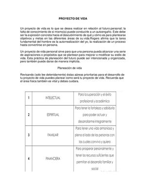 Proyecto De Vida Psicología