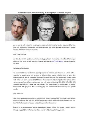 where To Buy A Natural Looking Human Gray Hair Men's Toupee