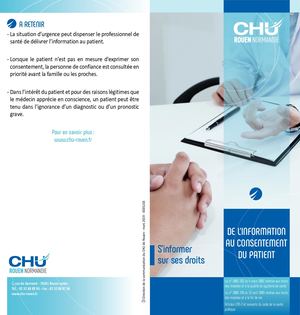 Information et consentement patient - CHU de Rouen