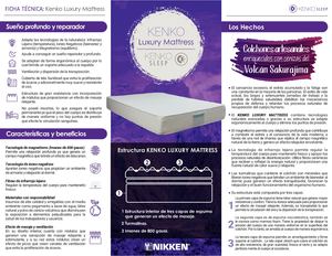 Colchón+kenko+luxury+mattress  Ficha Técnica