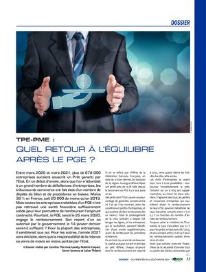 Tpe Pme Quel Retour À L’équilibre Après Le Pge ?