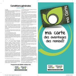Programme de fidélité Point Vert - Magasin Vert