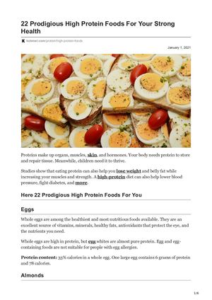 22 Prodigious High Protein Foods For Your Strong Health