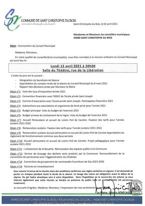 Convocation Cm Du 12 Avril