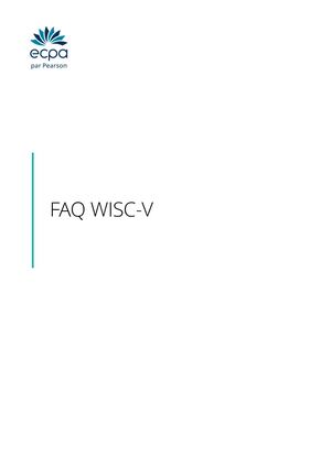 FAQ WISC-V_Partie 2 : L'administration et la cotation