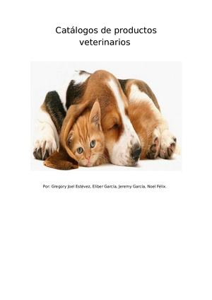 Catalogo De Productos Veterinarios
