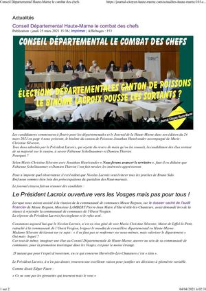 Conseil Départemental Haute Marne Le Combat Des Chefs