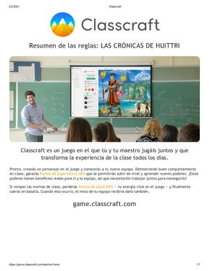 Classcraft Reglas