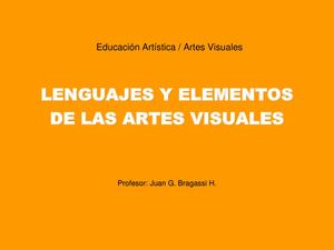 Lenguajes Y Elementos Artes Plásticas