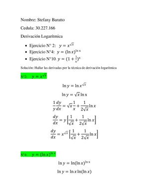 Derivacion Logaritmica