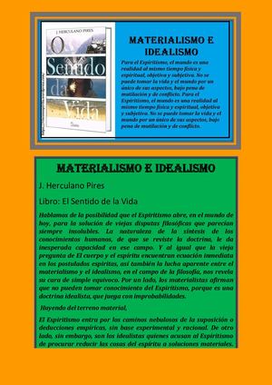 Materialismo E Idealismo J Herculano Pires