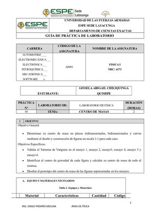 Guia De Laboratorio Practica Centro De Masas