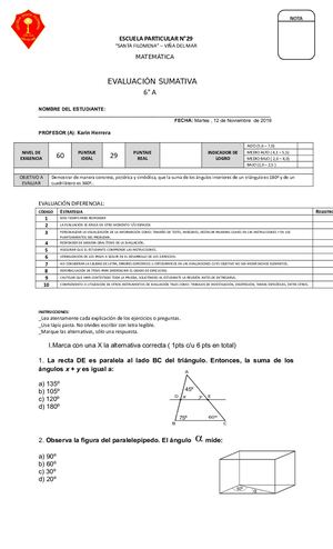 6º Basico Matematica Angulos Interiores