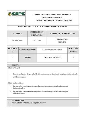 Villalva Martín Informe Centro De Masas 2 Unidad Iii