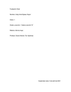 Alfabeto Maya Kaqchikel