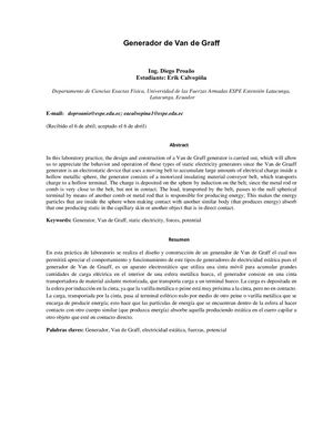 Generador De Van De Graff