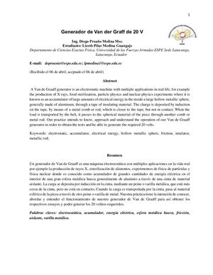 Generador De Van de Graff