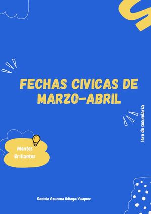 Fechas Civicas De Marzo Abril