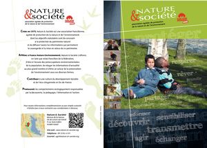 Plaquette de présentation de Nature & Société