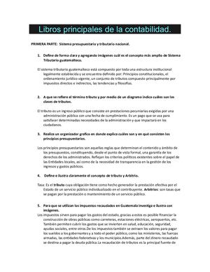 Libros Principales De La Contabilidad
