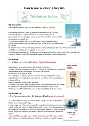 Coups De Coeur 01 À 03