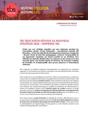 CP Stratégie 2026 : Inspiring TBS