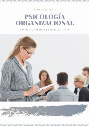 Psicología del trabajo y de las organizaciones